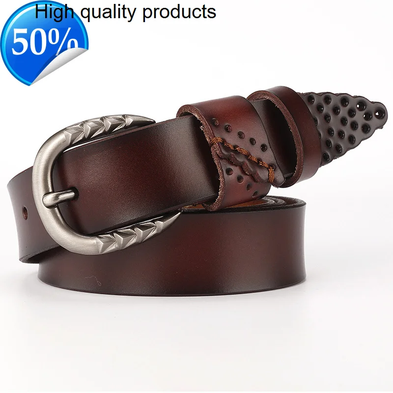 

Ремень женский из натуральной кожи, с пряжкой с язычком, 2,8 см