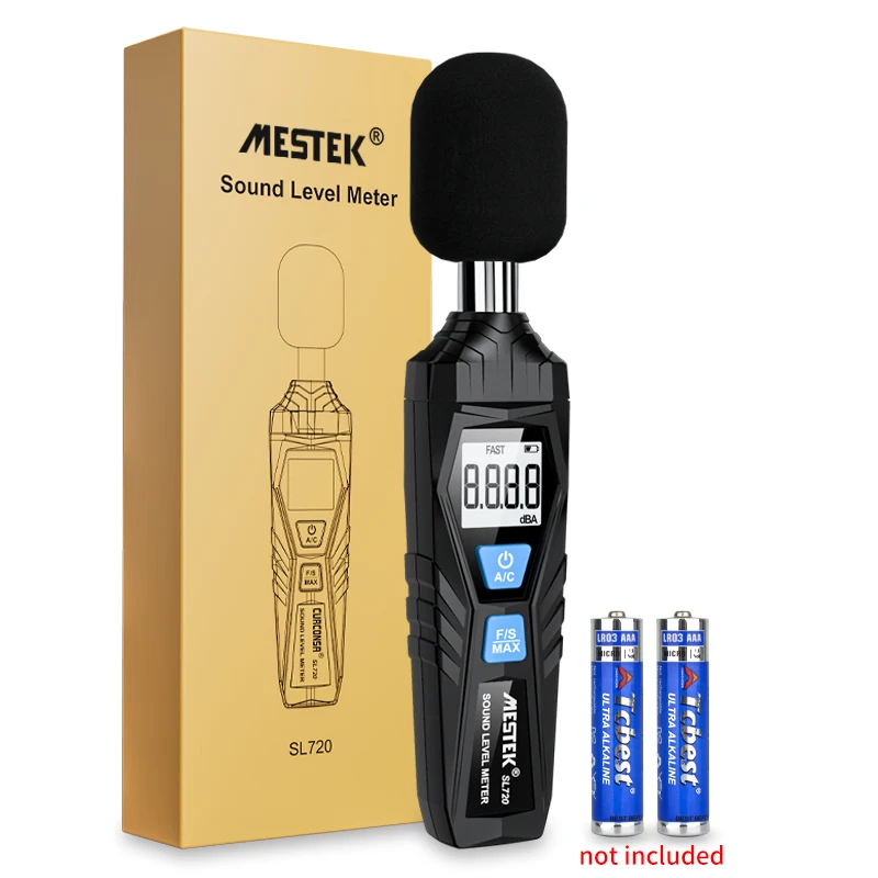Шумомер SL720 Детектор звука Decible Monitor 30-130 дБ Аудио измерительный прибор Индикатор