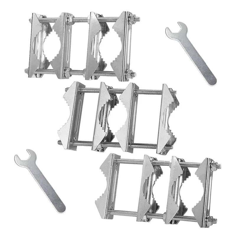 

Best 3 Pack Double Antenna Mast Clamp V Jaw Block 5.5Inch Bolts,Anti-Rust Heavy Duty Pole To Pole Mounting Kit Bracket Holder