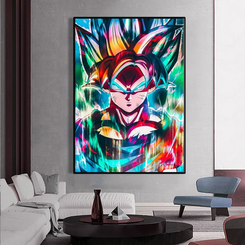 

Anime Graffiti Dragon Ball Goku Cartoon Pictures Mural Posters Prints Canvas Painting Parlor Wall Art Kids Bedroom Decor Gift