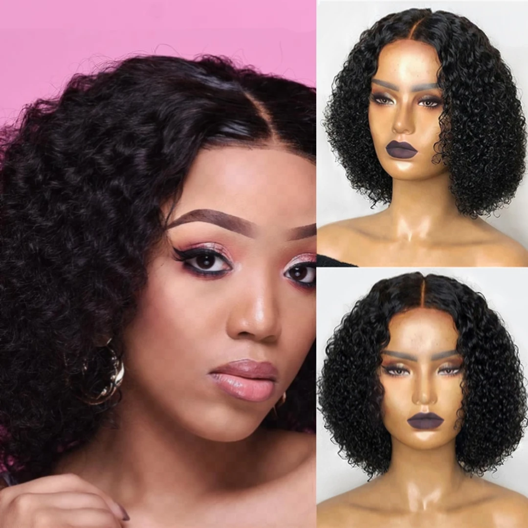 Scheherezade Curly Human Hair Wig Deep Wave Frontal Wig Short Wigs Human Hair For Women Bob Wig Lace Front Human Hair Wigs