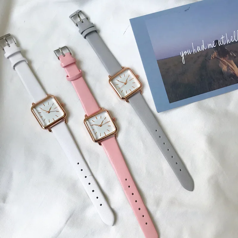 Новые Изысканные простые шикарные тонкие женские кварцевые часы маленькие