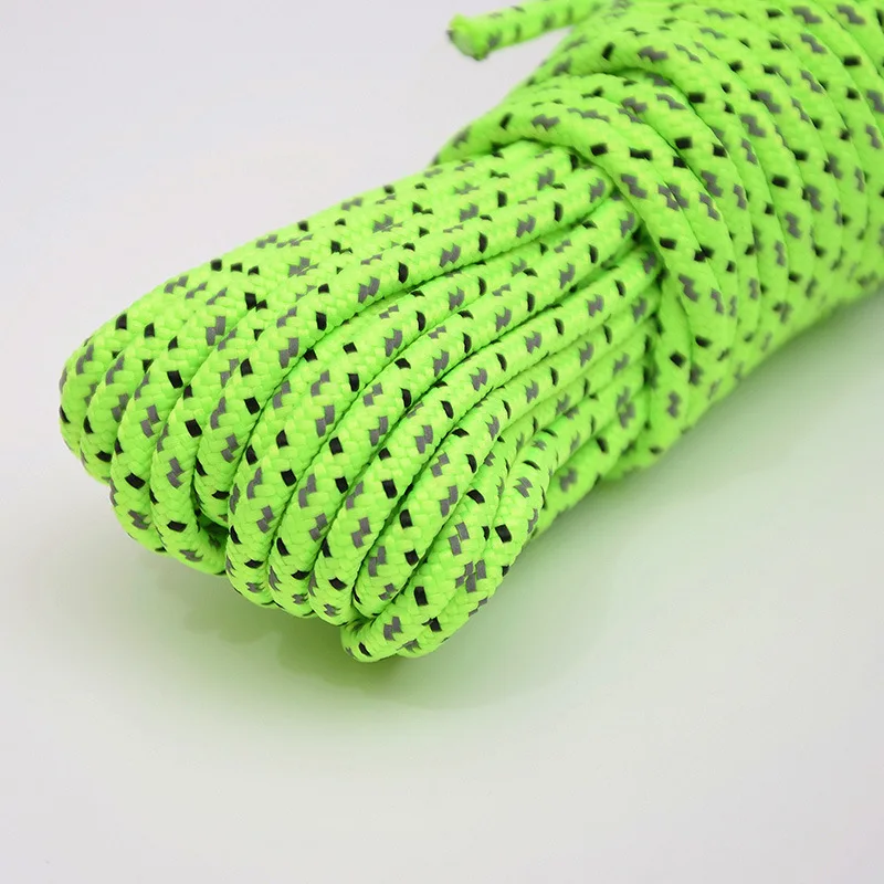 

New 20M 4mm Camping Tent Rope Paracord Outdoor Reflective Awning Cord Canopy Rope Camping Hiking Tent Wind Rope Guy Line