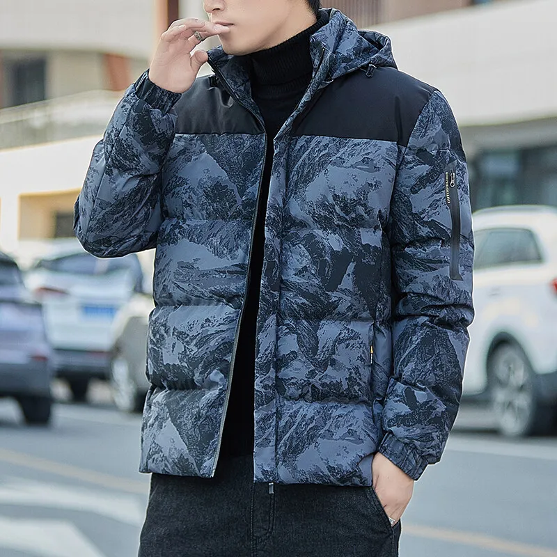 Cotton Coat for Men In Autumn and Winter Fashion Brand Cotton Jacket 2022 New Down Cotton Coat with Thick Down for Men In Winter