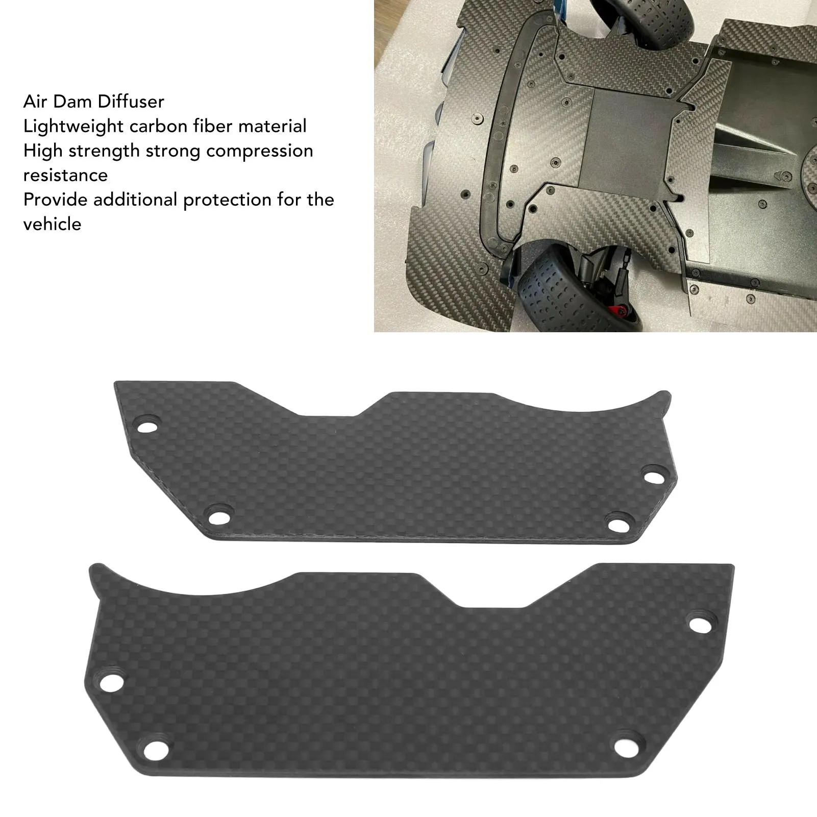 Чехлы На Колеса Диффузора Воздушной Плотины Из Углеродного Волокна Слева И