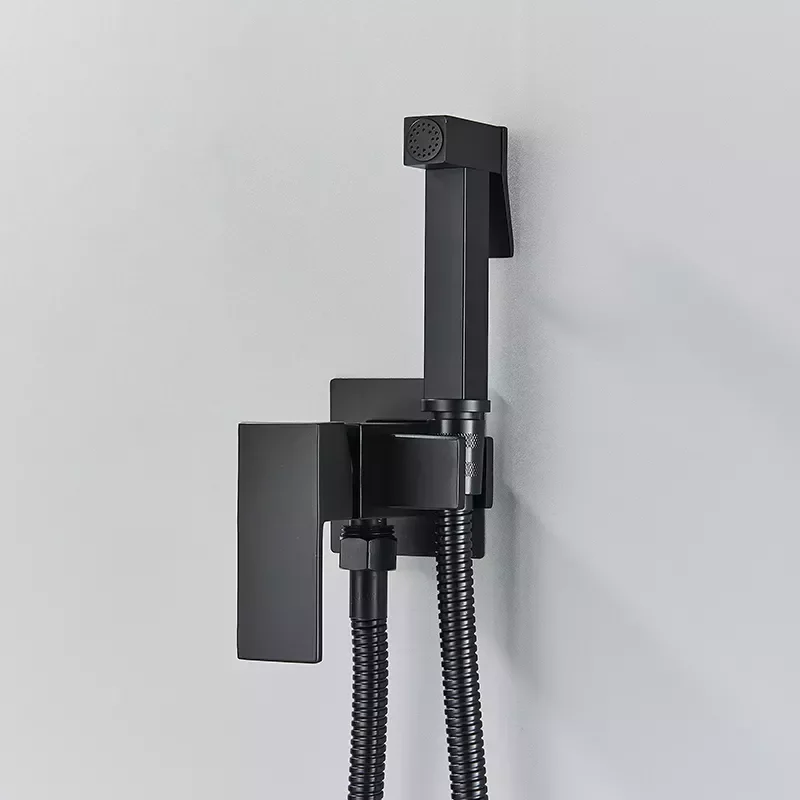 

Matte Black Bidet Shower Faucet Solid Brass Bidet Faucet Muslim Ducha Higienica Hot Cold Water Mixer Tap Toilet Faucets