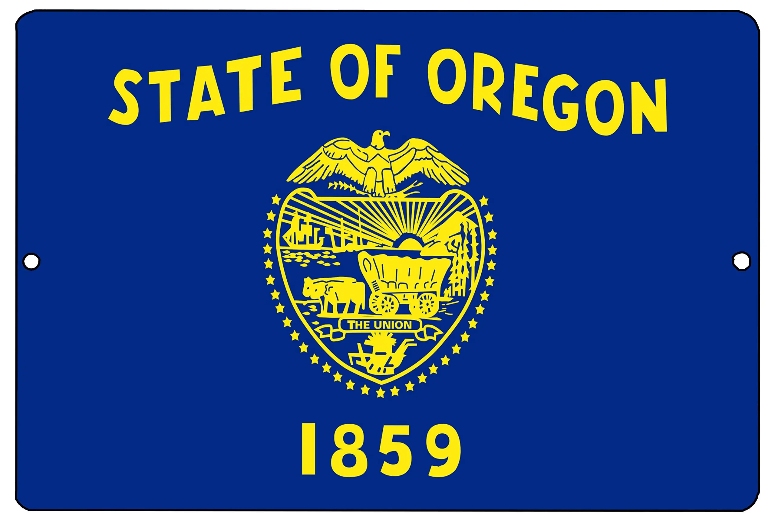 

Rogue River Tactical Oregon State Flag Metal Tin Sign Wall Decor Man Cave Bar OR
