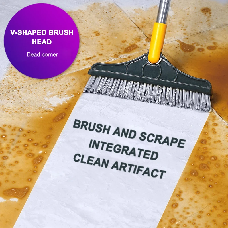 

Rotating Bathroom Kitchen Floor Crevice Cleaning Brush Ceramic Tile Glass Window Cleaning Brushes Long Handle Stiff Broom Mop