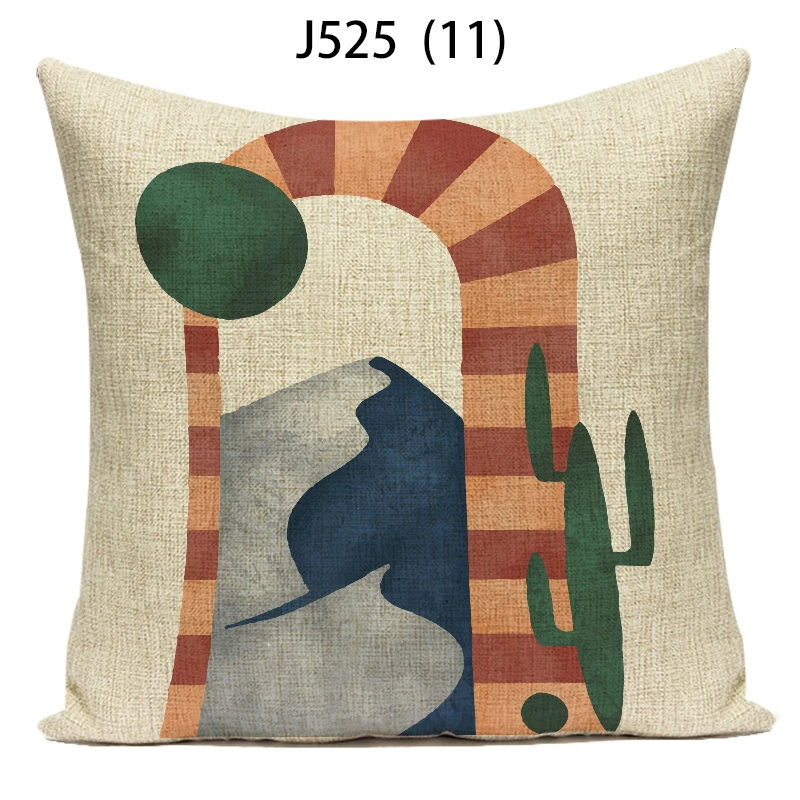

Pillow Cover Polyester Linen Material Modern Home Decoration Art Nordic 2023New Velvet Cushion Cover Office 45x45cm Simple E2342