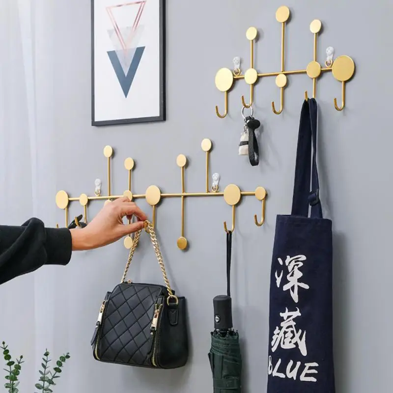 

2/4/5PCS Milti-purpose Clothes Hanger Hooks Waterproof And Rust-proof Traceless Installation Wall Ornaments Punch-free