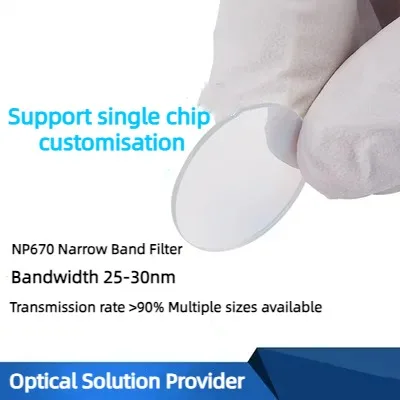 Фильтр узкополосный NP670 красное покрытие пропускная способность Фильтра 30 нм