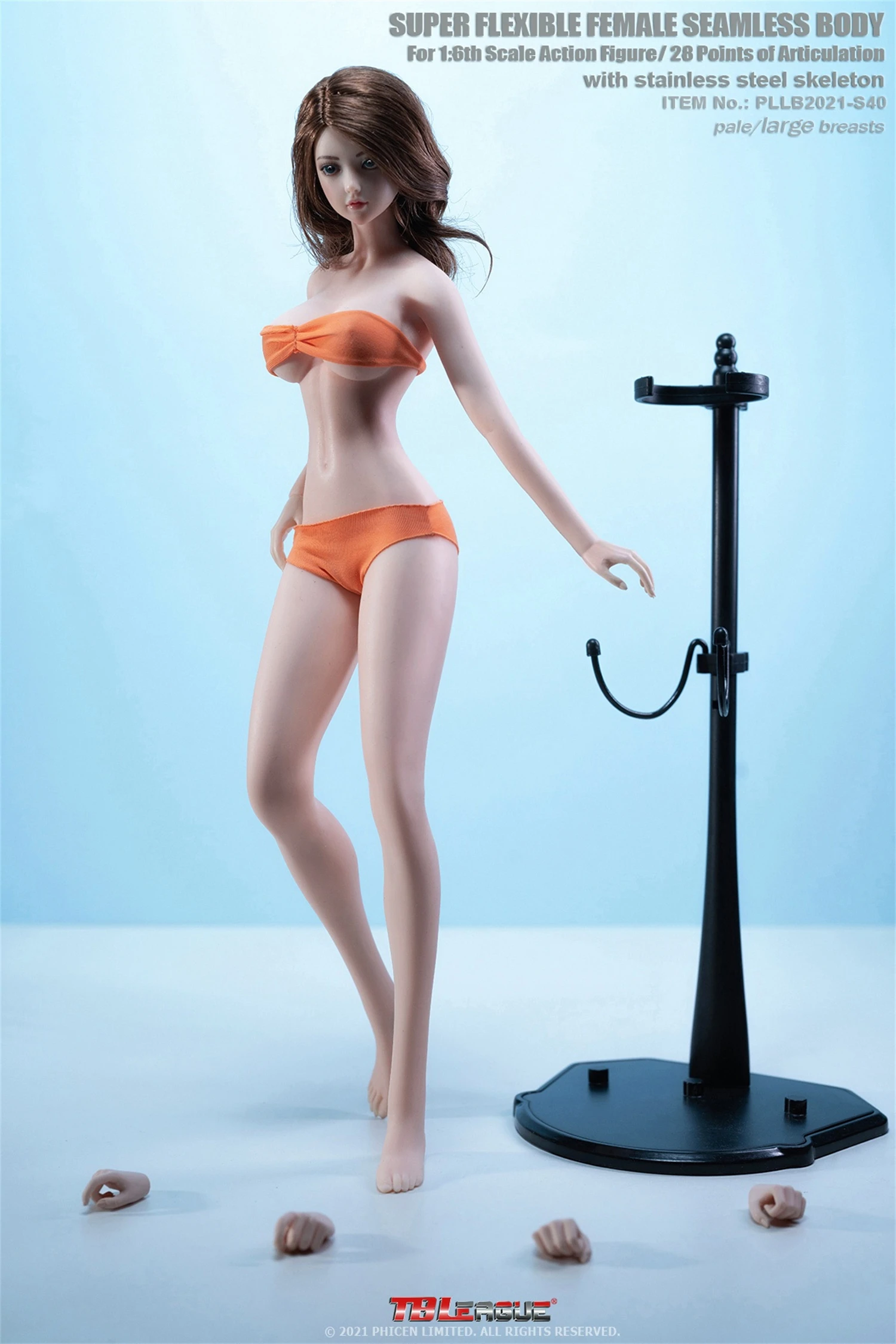 

TBLeague S40 1/6, Loli Girl, большая грудь, бледная кожа, 12 дюймов, бесшовное тело
