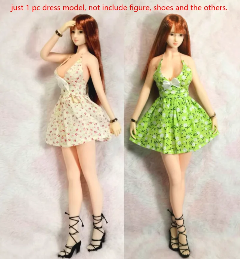 

Q1-21/6 Scale Female Soldier Dress Summer Mini Floral Skirt Model for 12" Figure