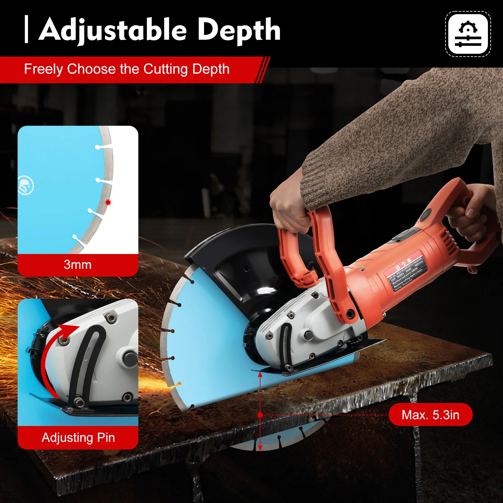 Электрическая фреза для пазов 3000 Вт циркулярная пила фрезерный станок стен