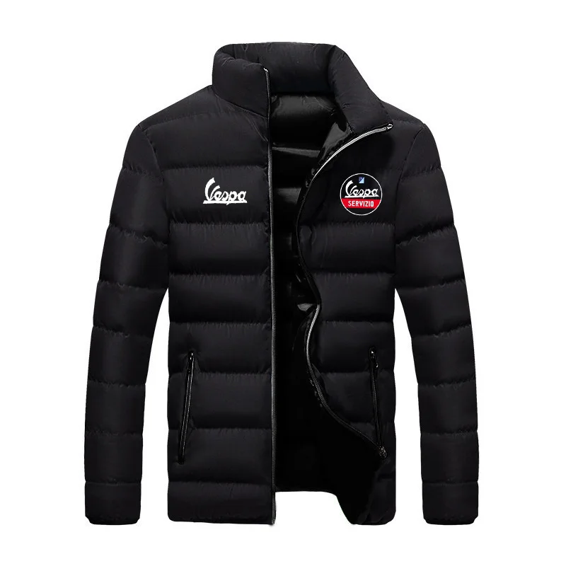 

Men's Vespa logo fashion trend zipper 2023 cotton clothing winter snow warm style men's brand classic Top Jacket chaqueta hombre