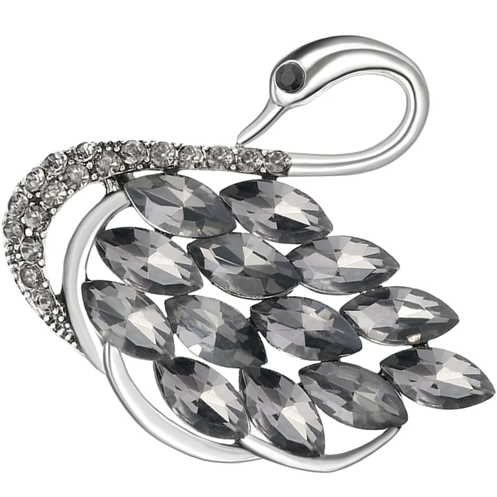 

Rhinestone Brooch Swan Pin Diamond Crystal Lapel Decorative Women Brooches Bride Western accessories