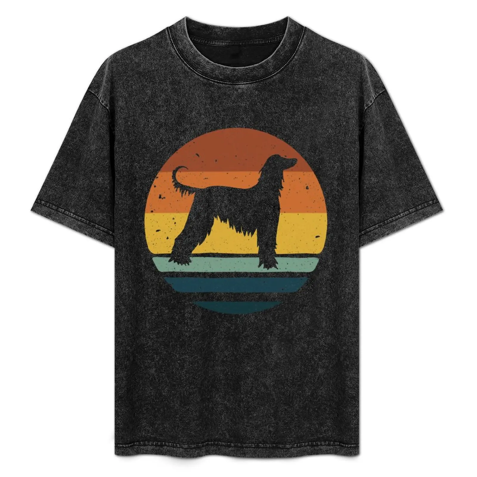 Винтажная футболка в стиле афганской собаки ретро футболки на заказ большого