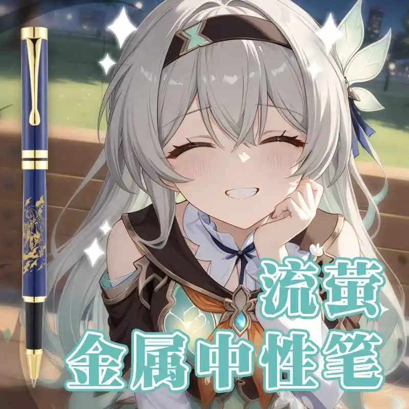 Аниме Honkai: Star Rail Firefly Theme Косплэй модный металлический знак шариковая гелевая