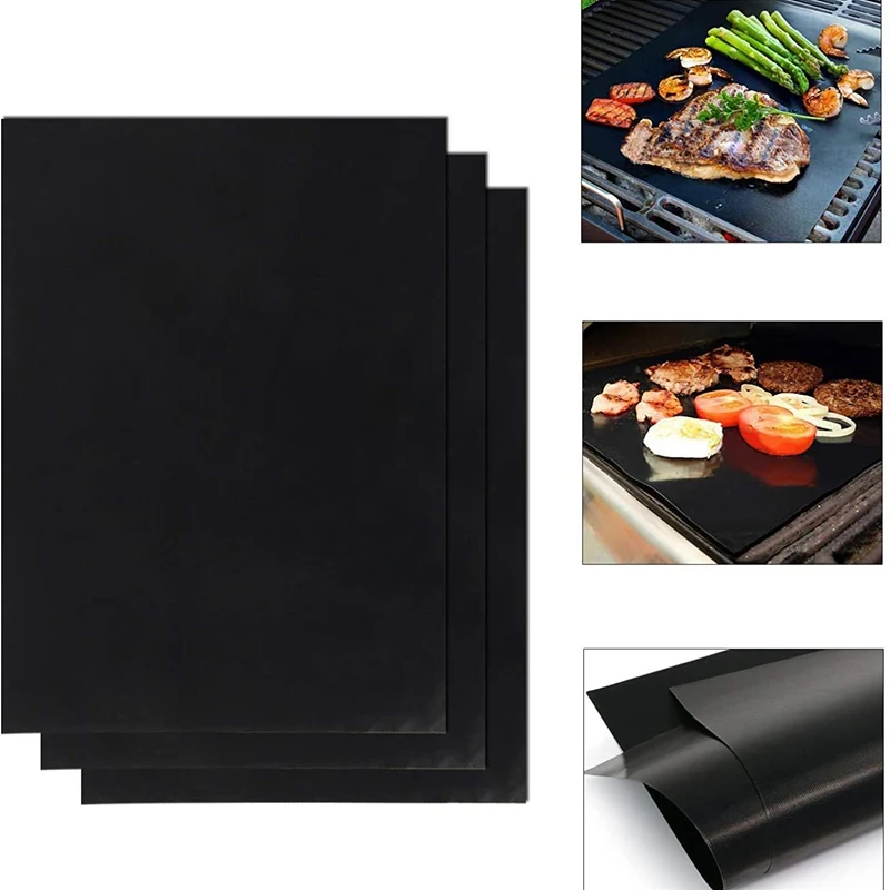 

1PC BBQ Grill Mat Barbecue Outdoor Baking Non-stick Pad Reusable Cooking Plate 40 * 50cm For Party PTFE Grill Mat Tools