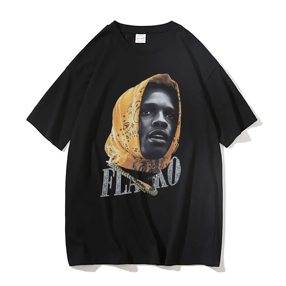 

Hot Sale New Asap Rocky Portrait Graphic Print T-shirts Mens Oversized Hip-Hop Tshirt Men Women Harajuku T Shirt Mens Streetwear