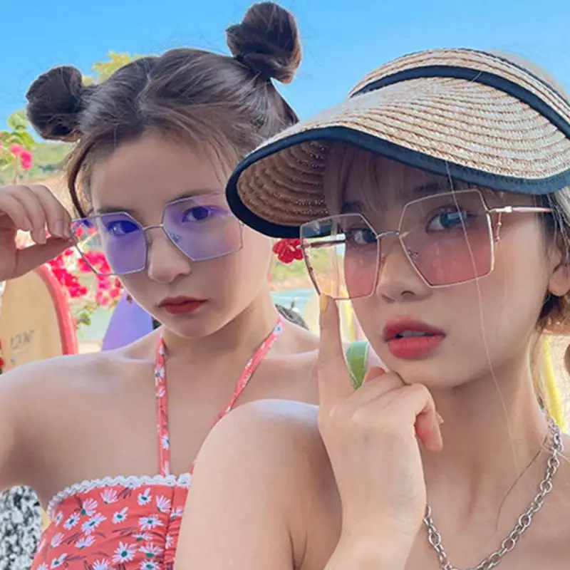 

Женские солнцезащитные очки с градиентом, винтажные дорожные очки в металлической оправе для вождения, солнцезащитные очки с защитой UV400