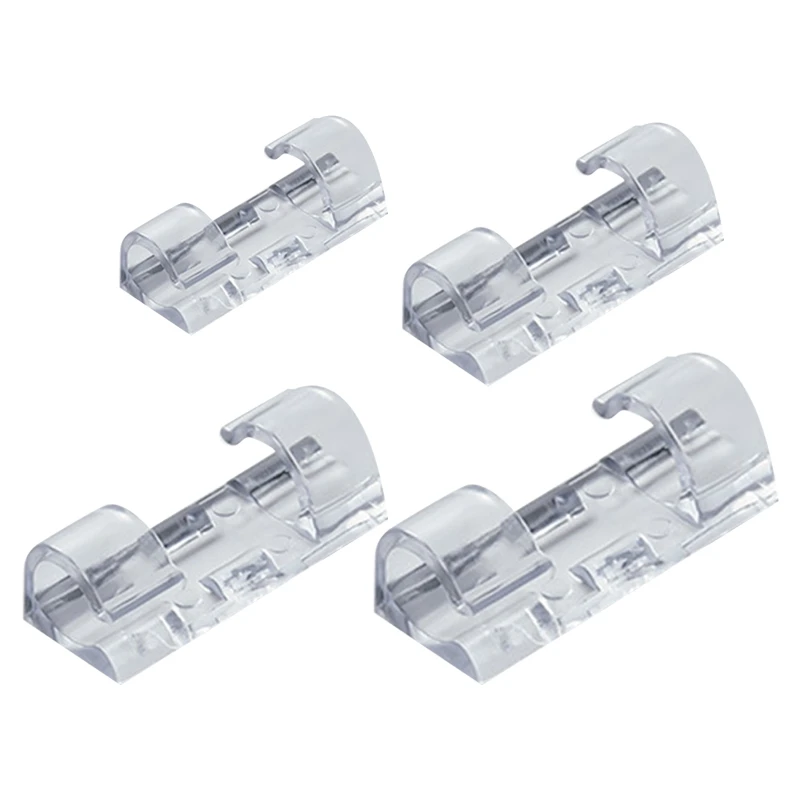 

20 Pcs Transparent Cable Clips Strong Adhesive Wire Holder Organizer Cord Management for Power Cable, Cat-6, USB New Dropship