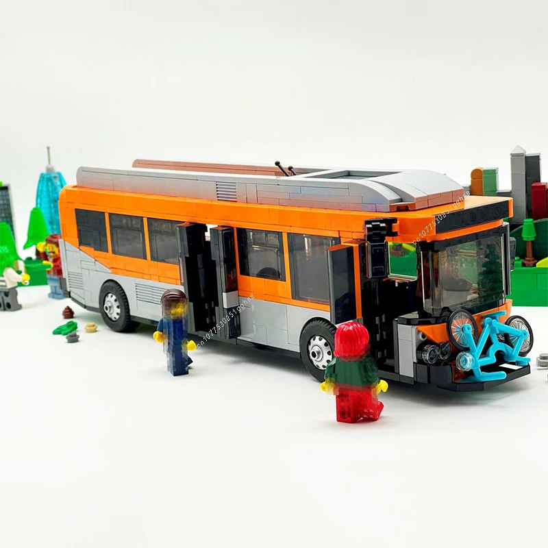 794шт Классический MOC- 168395 Городской автобус Западное побережье для мальчиков