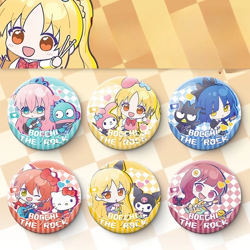 Значок Bocchi The Rock готоhhitori Yamada Ryo Ijichi Nijika Kita Ikuyo 58 мм аниме периферийная мультяшная