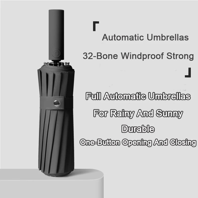 

Resistant Women Water Men Umbrella And Rain Anti-uv Wind Umbrellas Diameter Sun And 32-bone Automatic For Ultra-strong 106cm