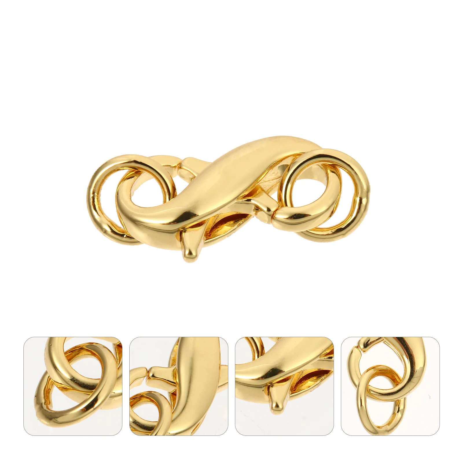 

5 Pcs DIY Hook Choker Necklaces Girls Lobster Claw Clasps Golden Small Chokers Bracelet Extender Snap Clip