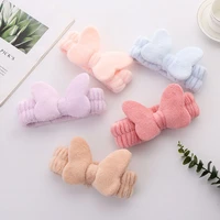 face wash hairband cute hair band rabbit ear bandage headband solid color cute student ladies universal hair accessories