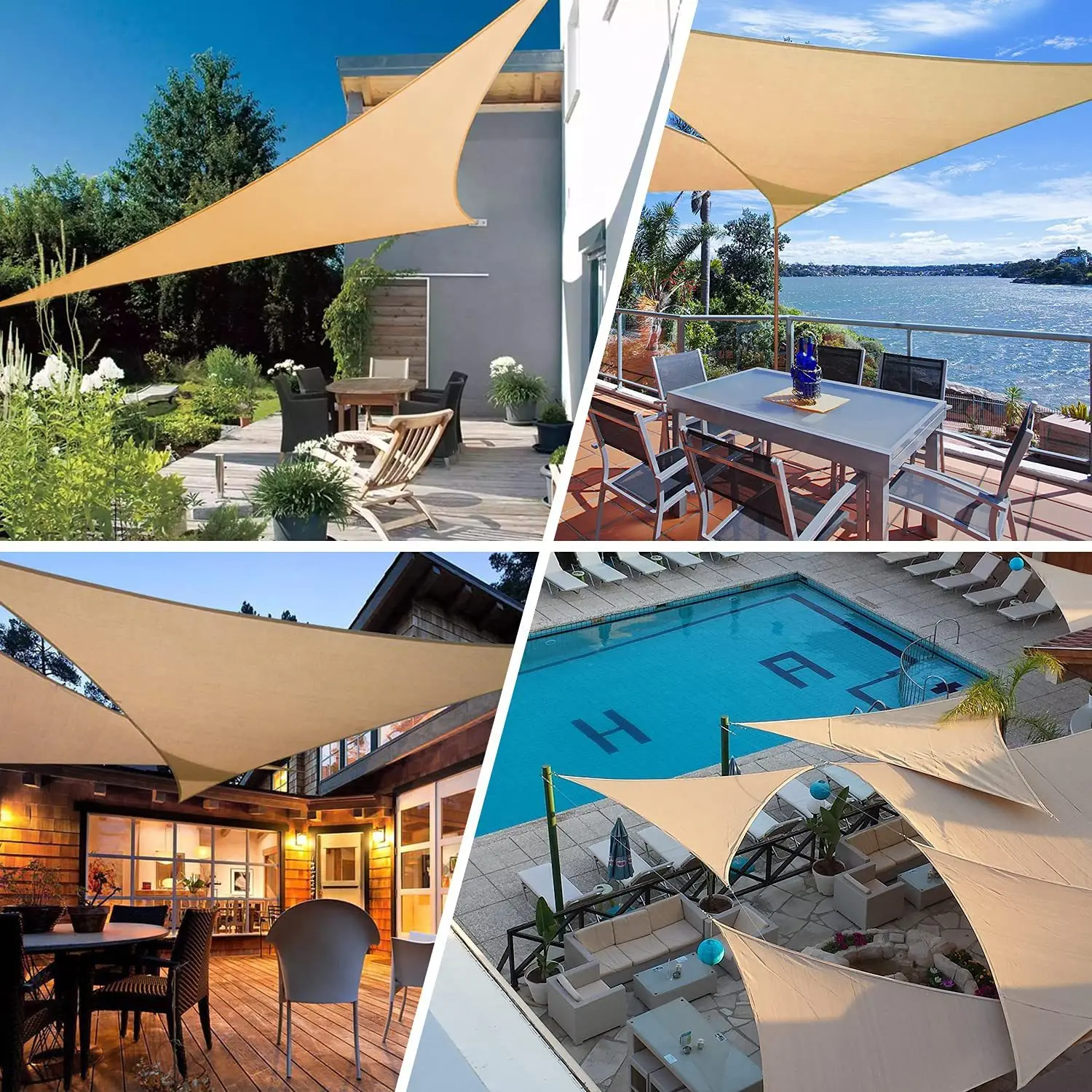 

Sun-Shelter Waterproof Sun Shade Sail Outdoor Rectangle Shade Sail Garden Terrace Canopy Swimming Yard Sail Beach Car Awning