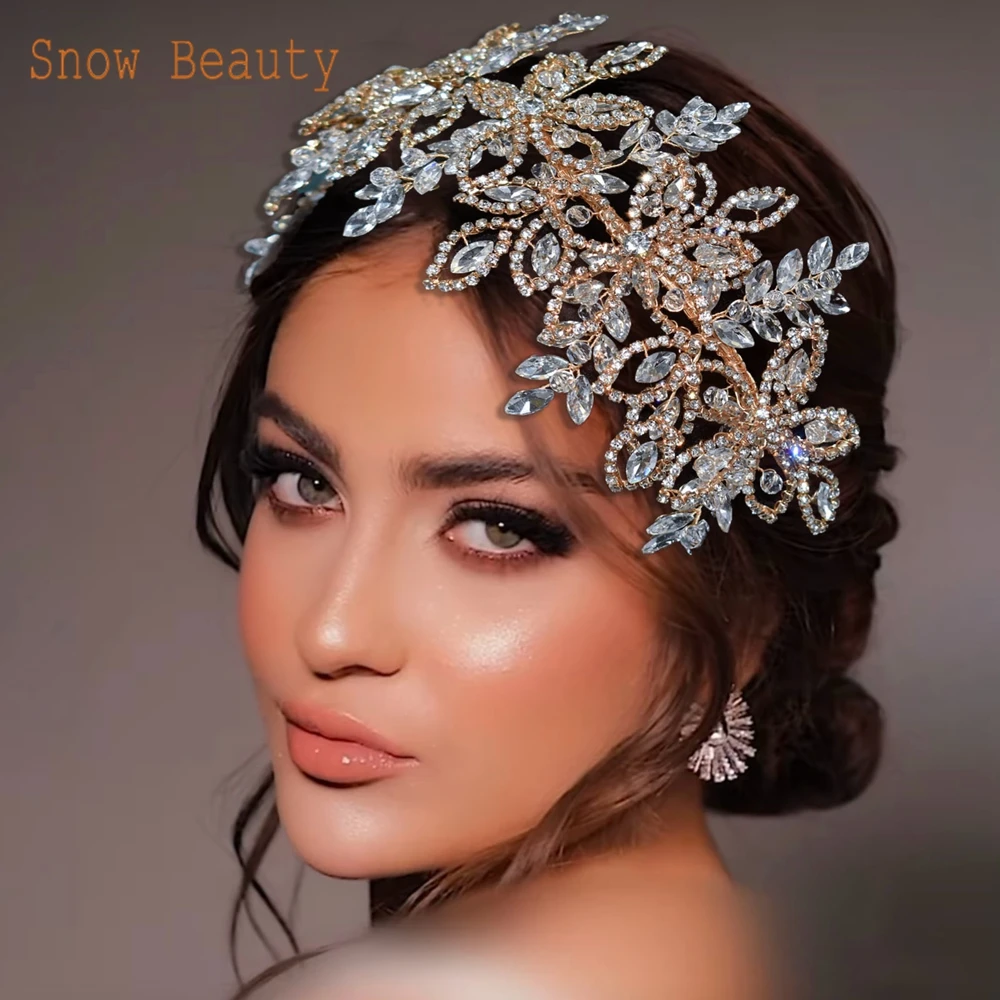 DZ087 хрустальные свадебные аксессуары для волос свадебного головного убора