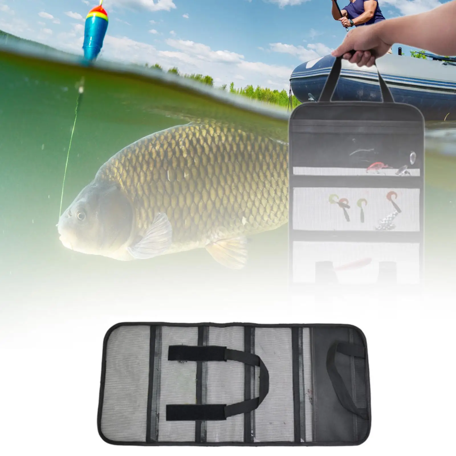 Сумка для рыболовных джигов сумка приманки троллинга складная сетчатая