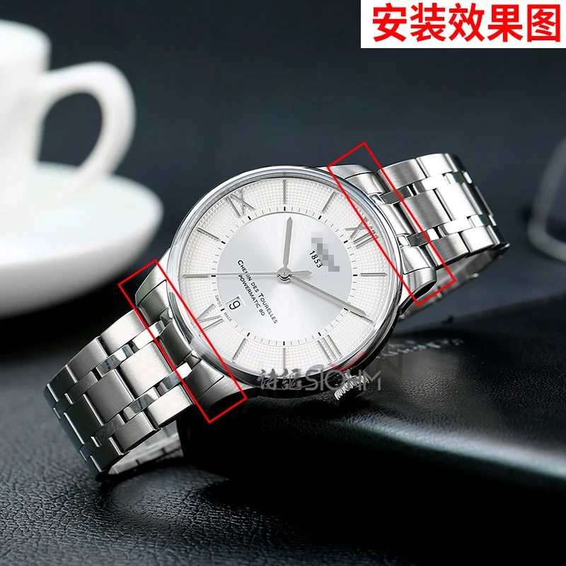 Watch accessories For Tissot T099 1853 Bracelet Watchband Watches Accessories Metal Watch Strap 21mm With Logo