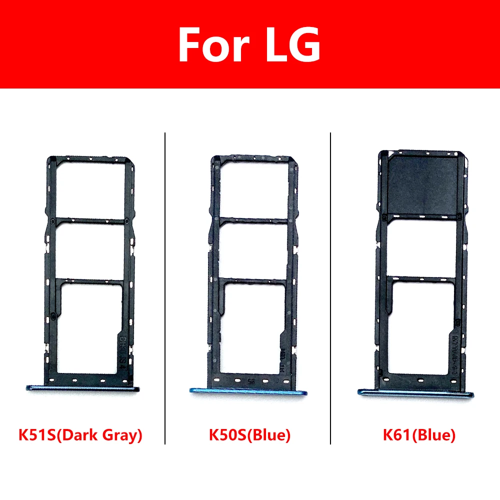 

10 Pcs For LG K12 Plus K40S K51S K61 Sim Card Tray Holder SD Slot Adapters