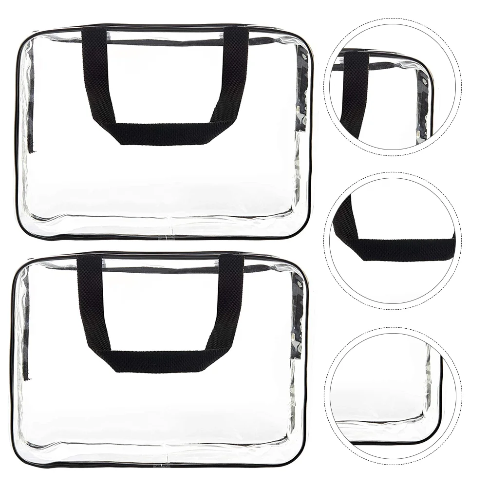 

2Pcs Household Makeup Bags Cosmetic Storage Bags Handheld Toiletry Pouches