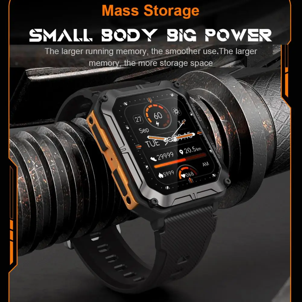

Digital Watch 2-PIN Charging Cable Fitness Tracker Digital Wristwatch IP68 Waterproof 128M Electronic Watch Daily Life