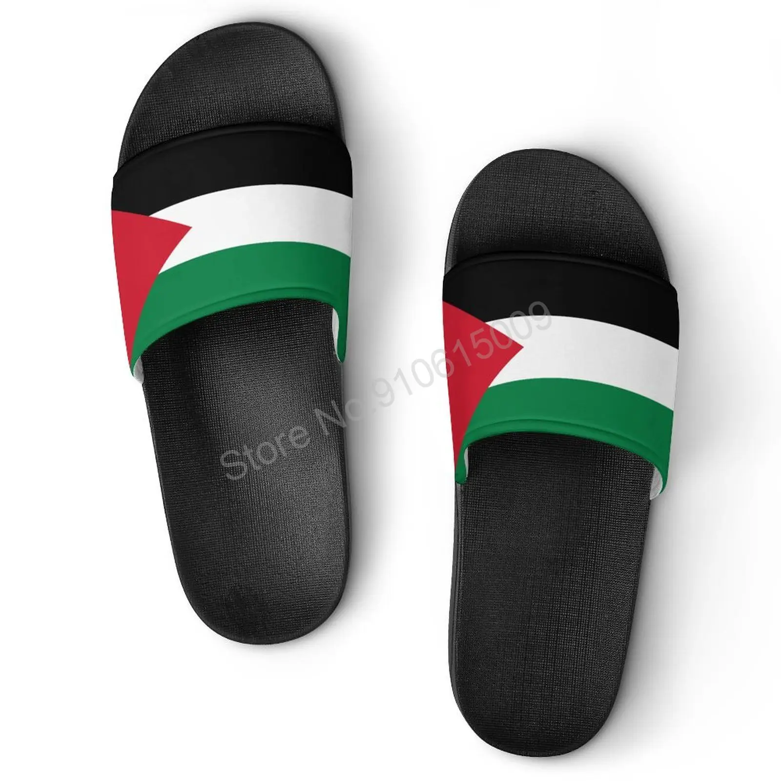

Palestine Flag Men Women Slippers Summer Beach Sandals Casual Indoor Outdoor Comfortable Footwear 36-46