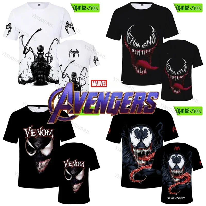 Футболки Venom Ghost Rider Marvel Мстители детские футболки для мальчиков и девочек игровые