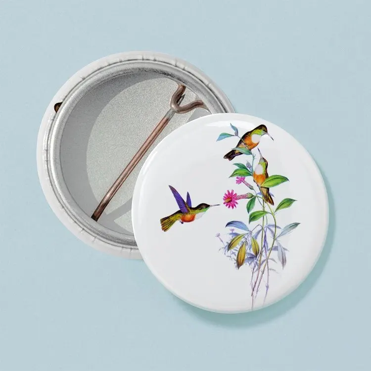 Мини-брошь на пуговице с колибри мультяшное креативное украшение для одежды