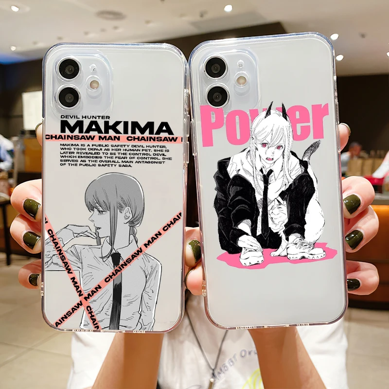 

Anime Chainsaw Man Pochita Phone Cases For iPhone SE 2020 6 6S 7 8 11 12 13 Mini Plus X XS XR Pro Max Funda Transparent Shell