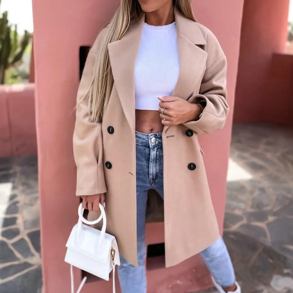 

Trendy Notch Collar Autumn Overcoat Winter Overcoat Outwear Thermal
