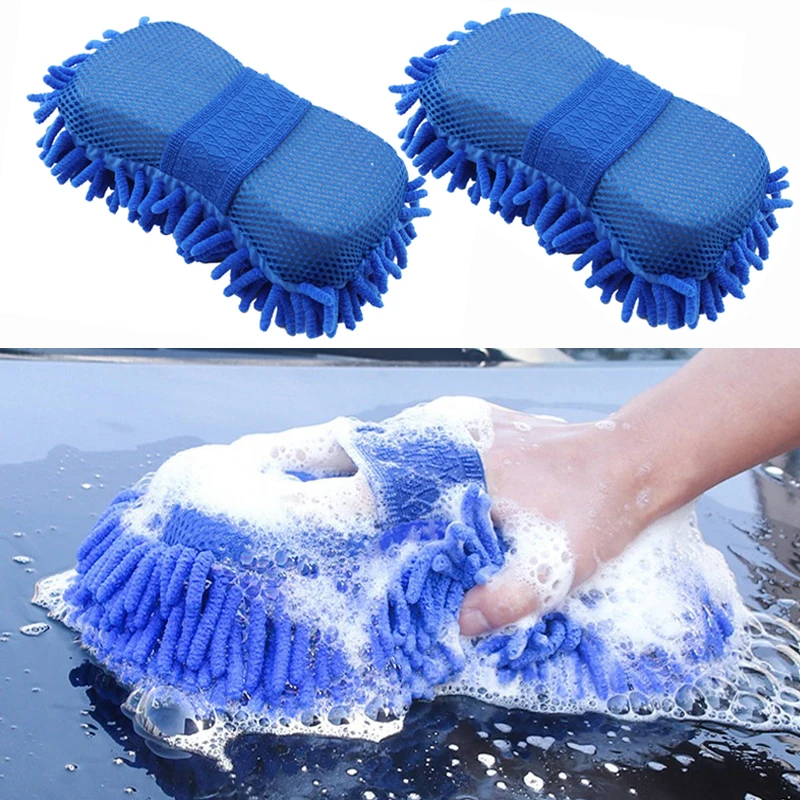 Car Wash Glove Chenille Coral Soft Microfiber Gloves Car Cleaning Towel  Cloth Mitt Wax Detailing Brush