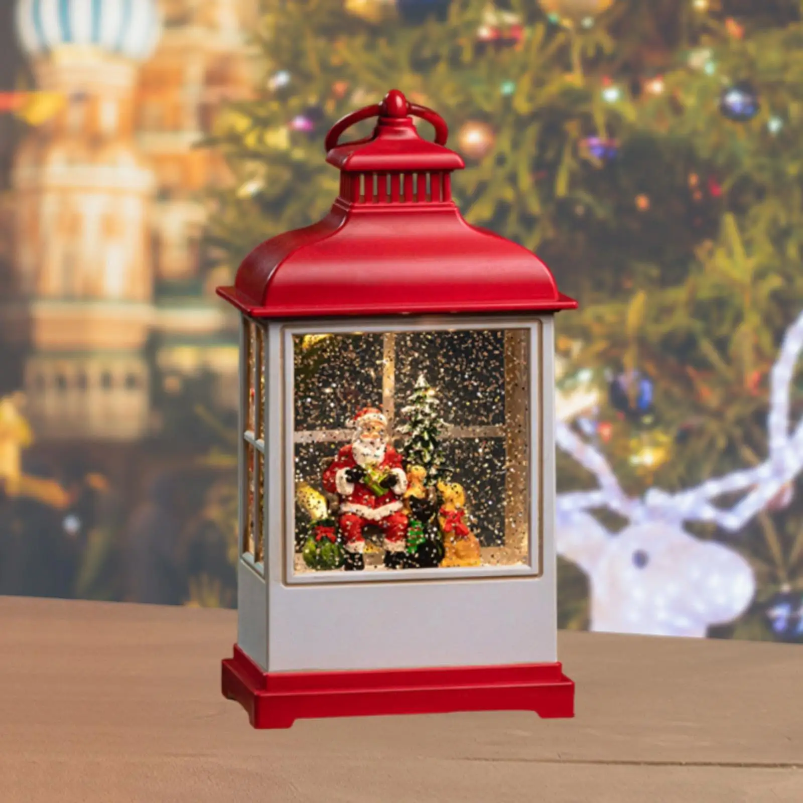 Musical Snow Globe Lantern Music Box for Christmas Kids Room