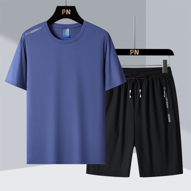 Мужской Комплект Для Бега Быстросохнущая Дышащая Футболка Эластичный