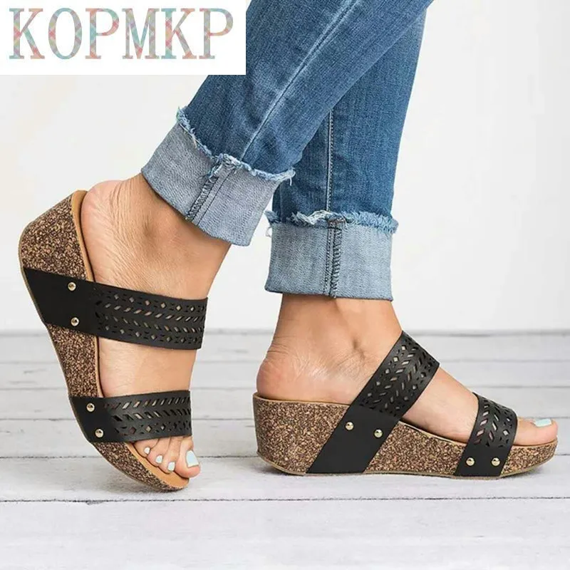 

Новинка лета 2022, женские туфли на танкетке и высоком каблуке, женские туфли на толстом каблуке с открытым носком, модные пляжные сандалии