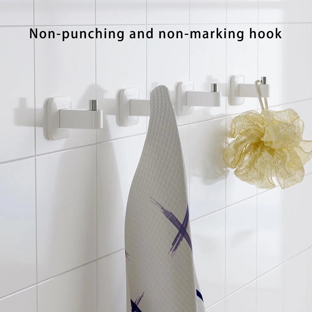 

4 Pieces Wall Hooks Strong Adhesive Seamless Clothes Hook Hanger Home