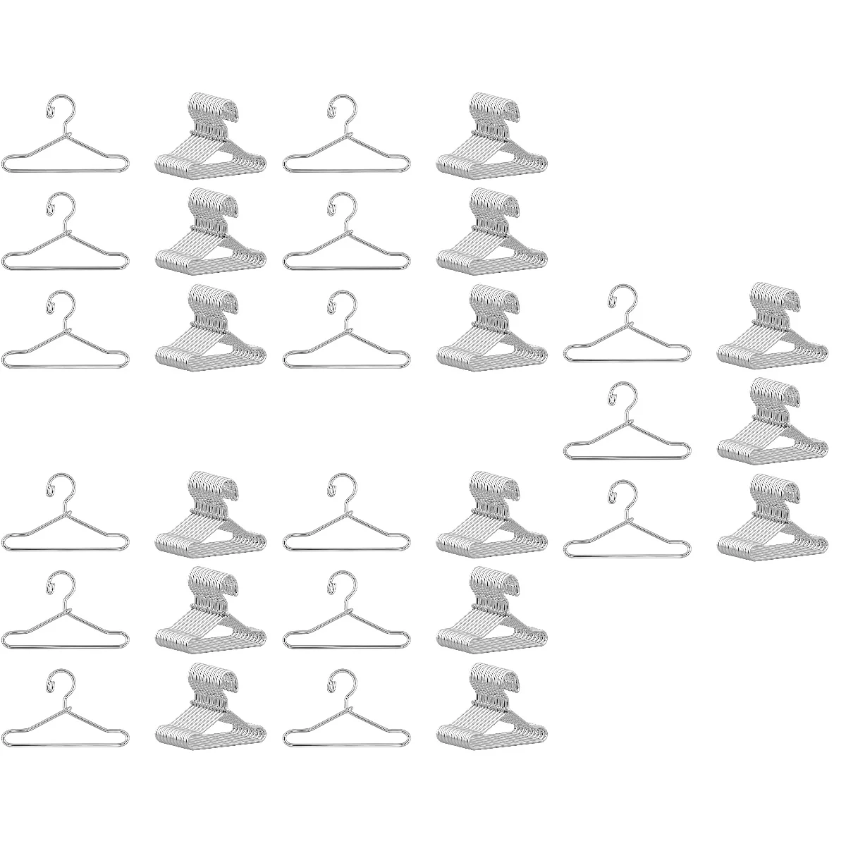 

250 Pcs Earrings House Toys Hangers Mini Metal Coat Outfit Holders Dress Child