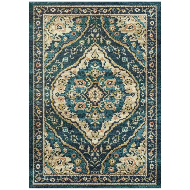 

Persian Teal Blue Print Area Rug, 7' x 10' Girl room decor Capybara Hallway runner rug Kuromi Rug runner Darling in the franxx K